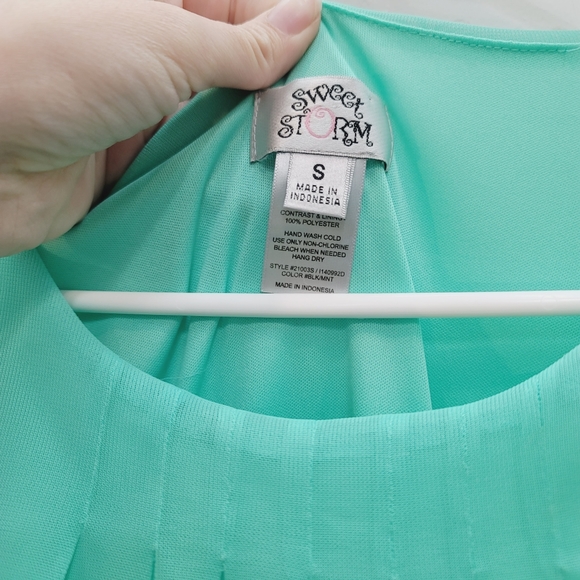 💕 Sweet Storm Mint Green & Black Dress Women's Size Small - Picture 5 of 11